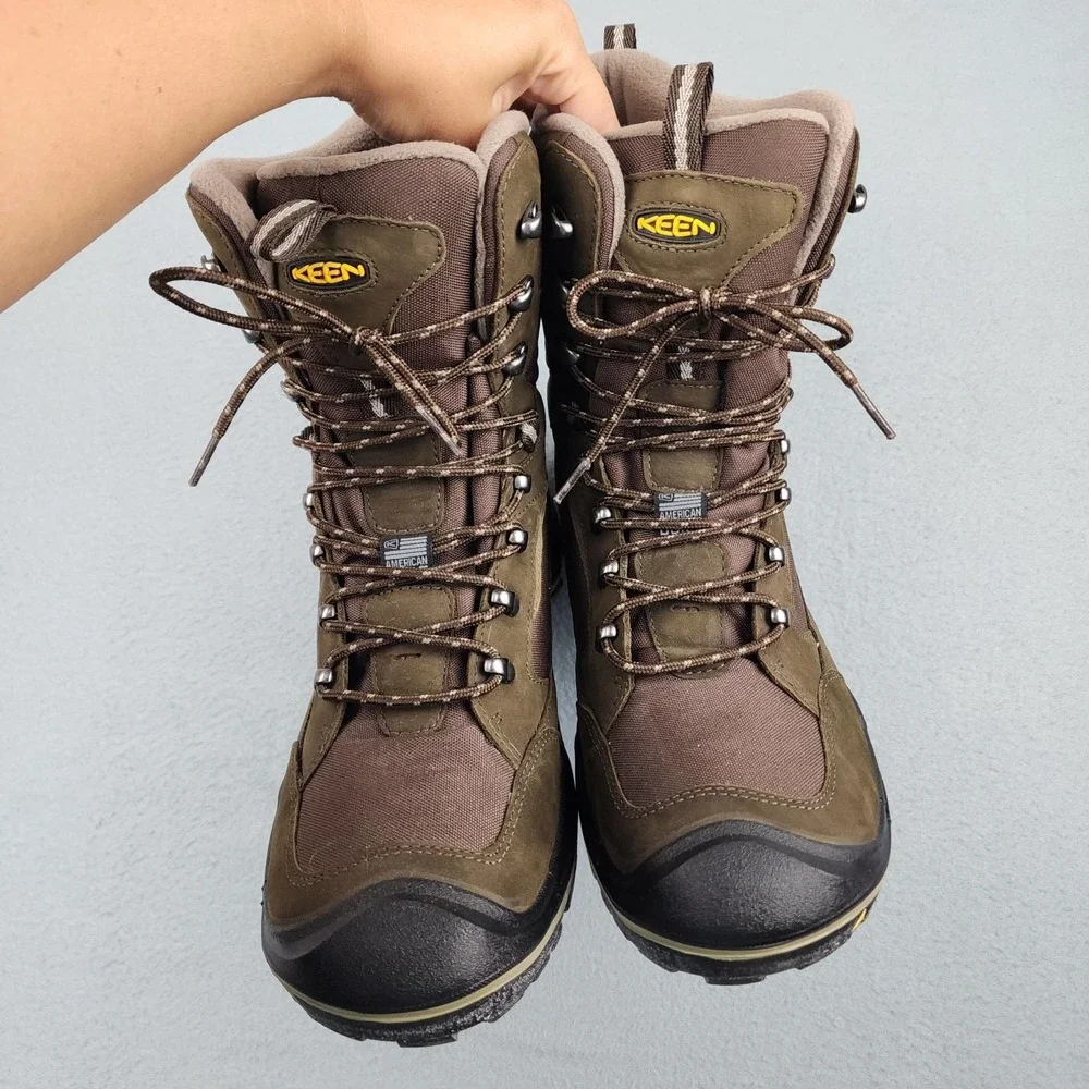 KEEN Durand II Boots Mens Size 11.5 Brown Waterproof Insulated Snow Winter 400g